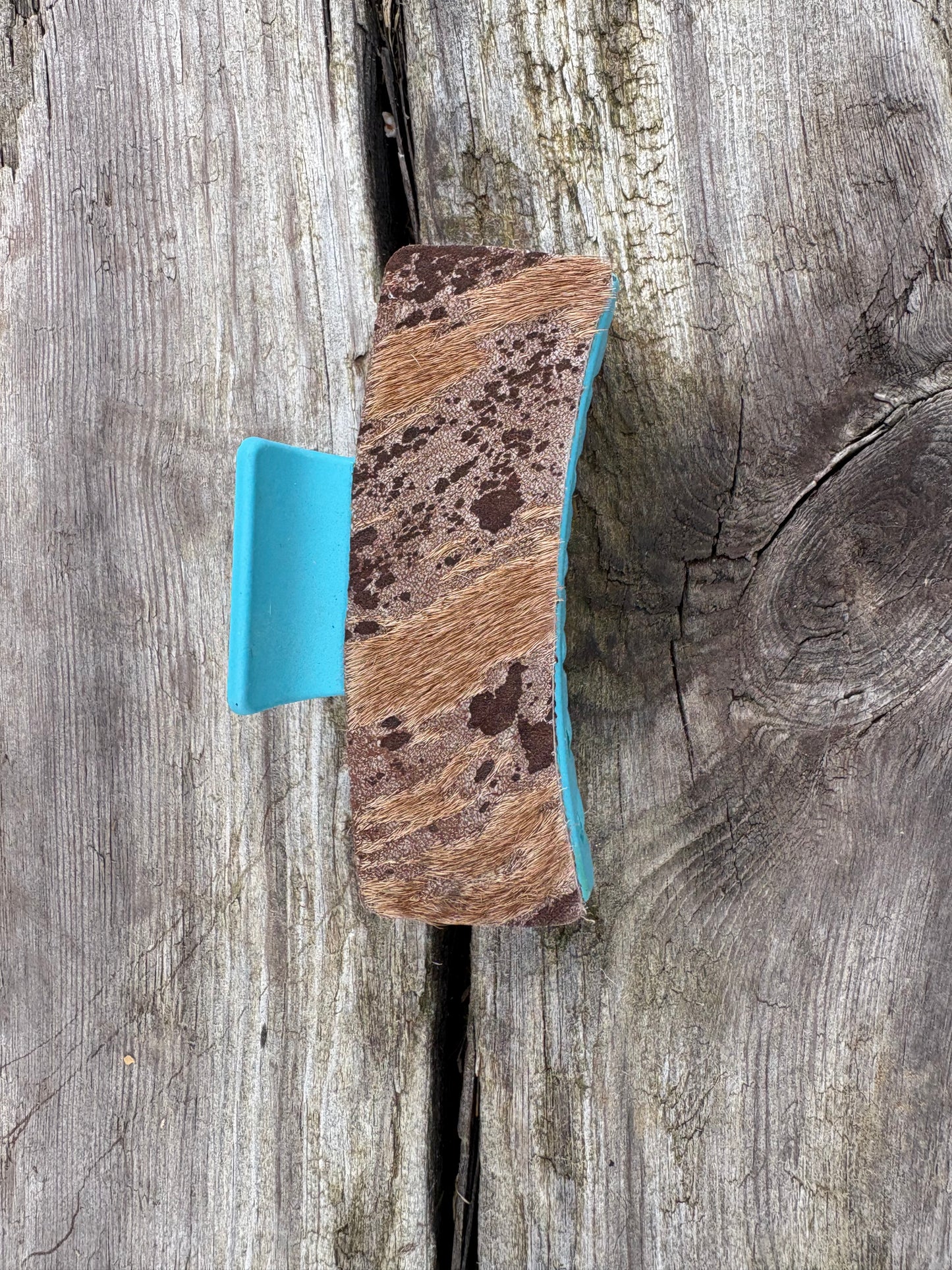 Turquoise Hair On Hide Hair Clip