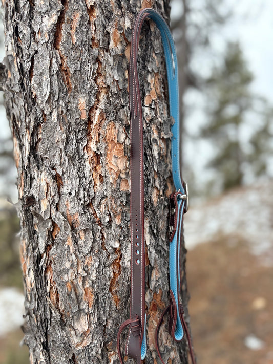Latigo Split Ear Headstall w/ Nickel Buckle