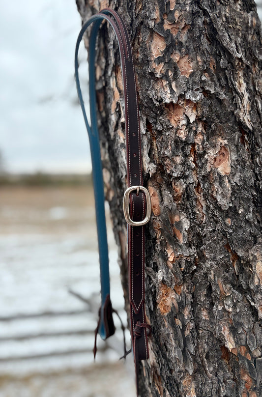 Latigo Split Ear Headstall w/ Nickel Buckle