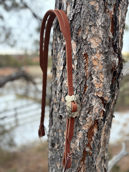 Harness Leather Split Ear Headstall w/ TC Team Roper Buckle